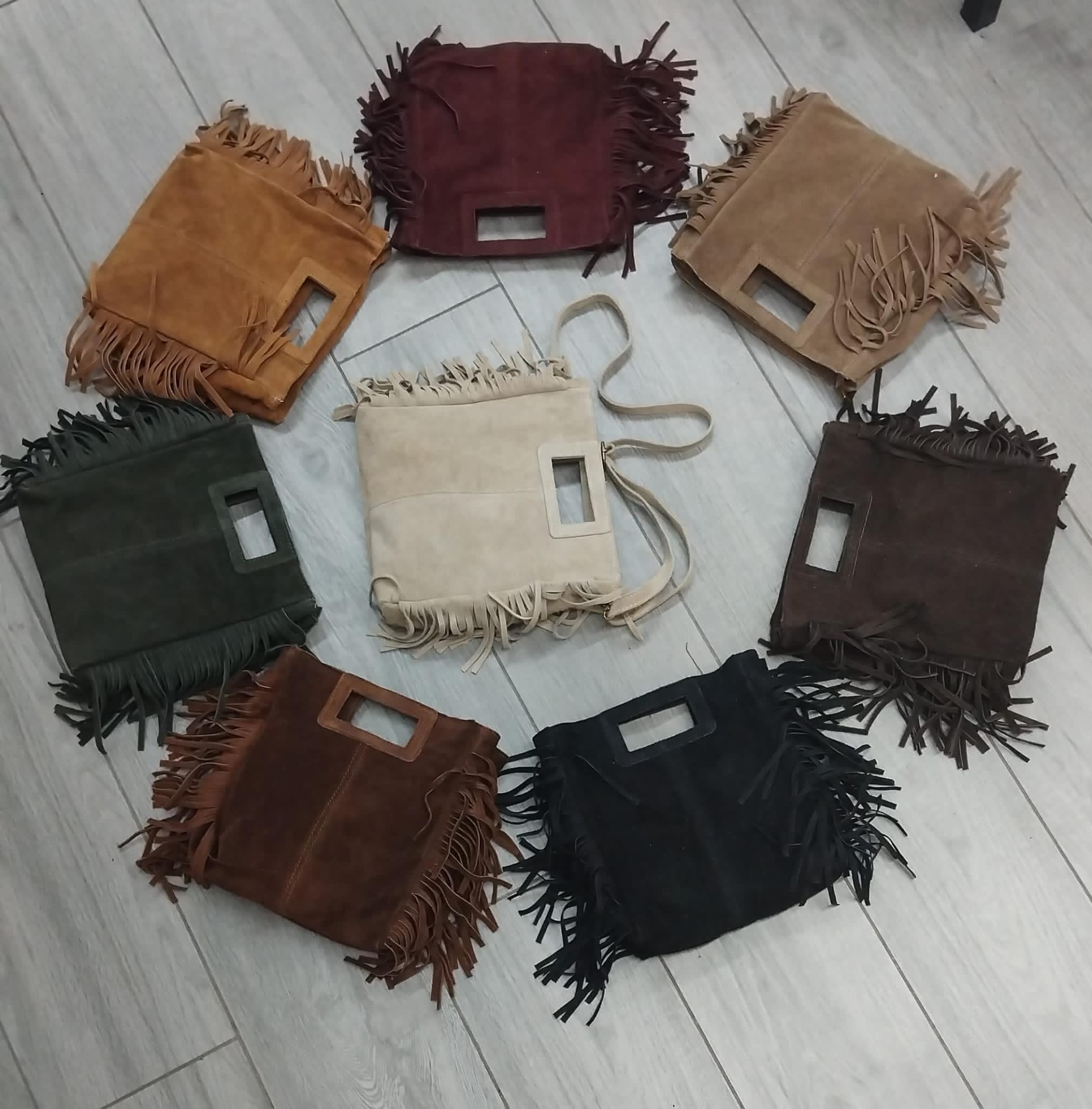 Borsa camoscio vera pelle